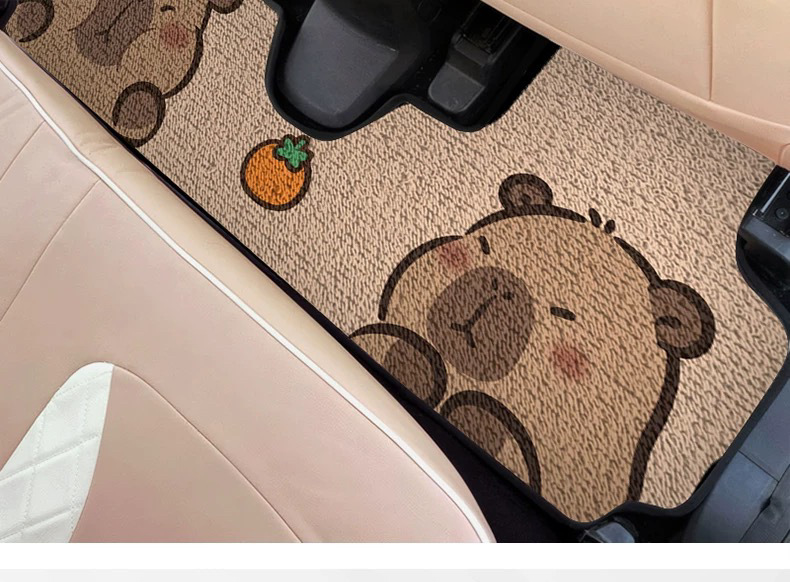 Cartoon Cute Car Floor Mats Wuling Hongguang Car Interior Decoration Dirt-Resistant Floor Mats Manufacturer Wholesale Easy-To-Clean Floor Mats
