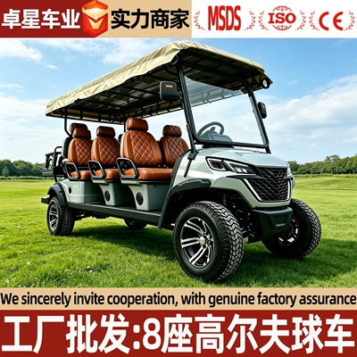 Electric Golf Carts for Export, 6-Seater and 8-Seater Tourist Sightseeing Vehicles for Scenic Spots, Hotels, and Airports