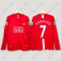 07/08m united home long sleeve no. 7 ronaldo with chapter