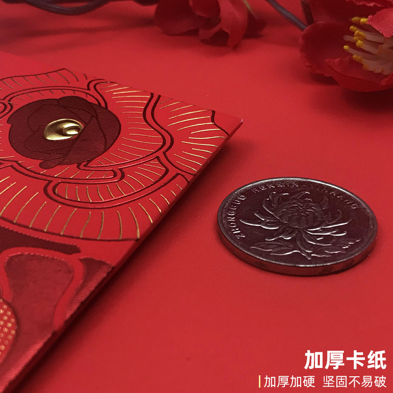A ten-thousand yuan large red envelope for wedding, red envelope with ten-thousand yuan, creative for newlyweds' engagement gift, high-end lucky money envelope.