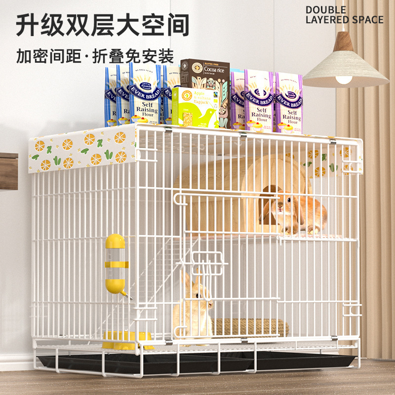 加密兔子笼子家用室内养兔多层双层可清粪幼兔笼猫笼栅栏养繁殖笼|undefined