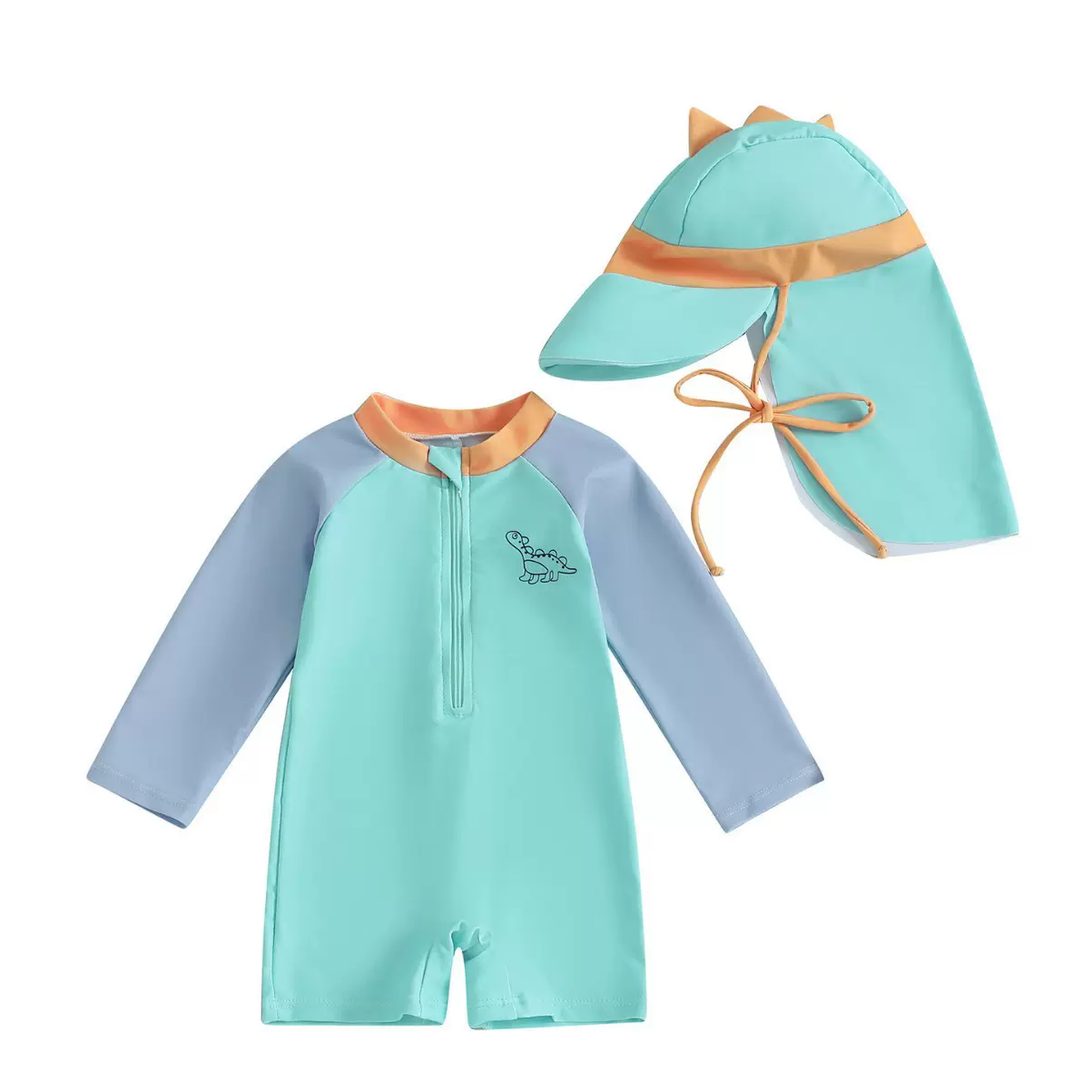 70-80-90-100-110-120恐龙长袖儿童泳衣