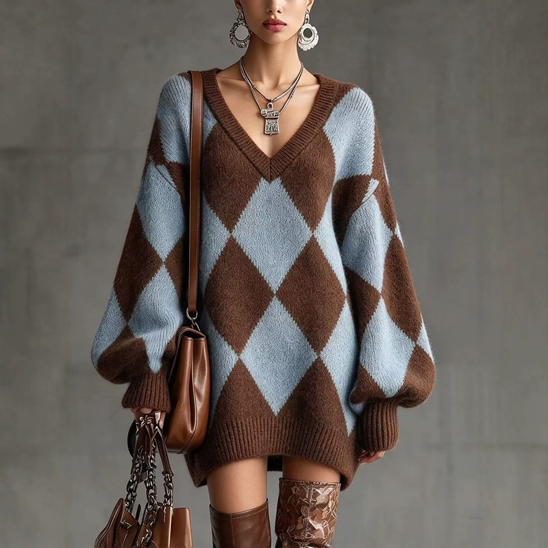 Temu Elegant Women's Sweater Knit Dress Retro V-Neck Slim Fit Tassel Skirt Mohair Sweater Temu Elegant Women's Sweater Knit Dress Retro V-Neck Slim Fit Tassel Skirt Mohair Sweater