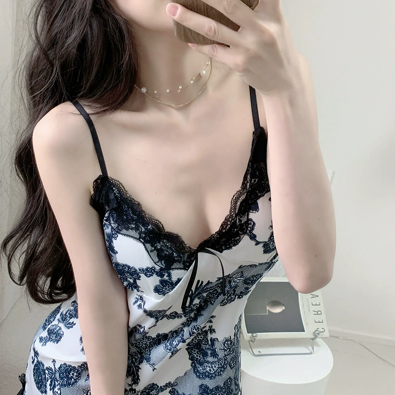 Pijama, summer thin top with cups, lifting effect