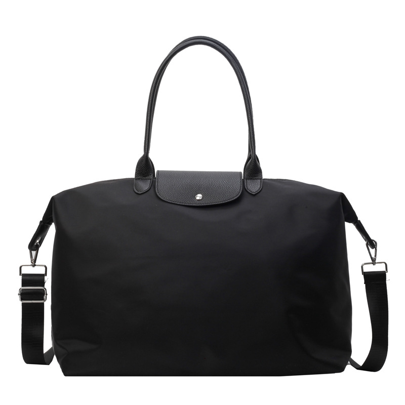 Bolsa de viaje de corta distancia para comercio exterior, bandolera clásica de color liso de alta calidad, bolsa de equipaje grande y pequeña, blanca.