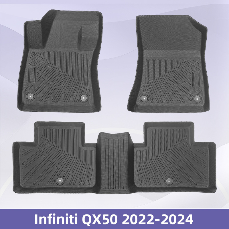 Para Infiniti QX50 2022 - 2024 TPE Foot Pads 3D All Weather Backpack Pads