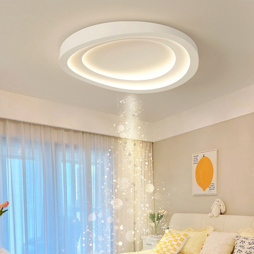 Full spectrum eye protection lamp, warm bedroom ceiling lamp, modern and simple new style, cream style room minimalist main light