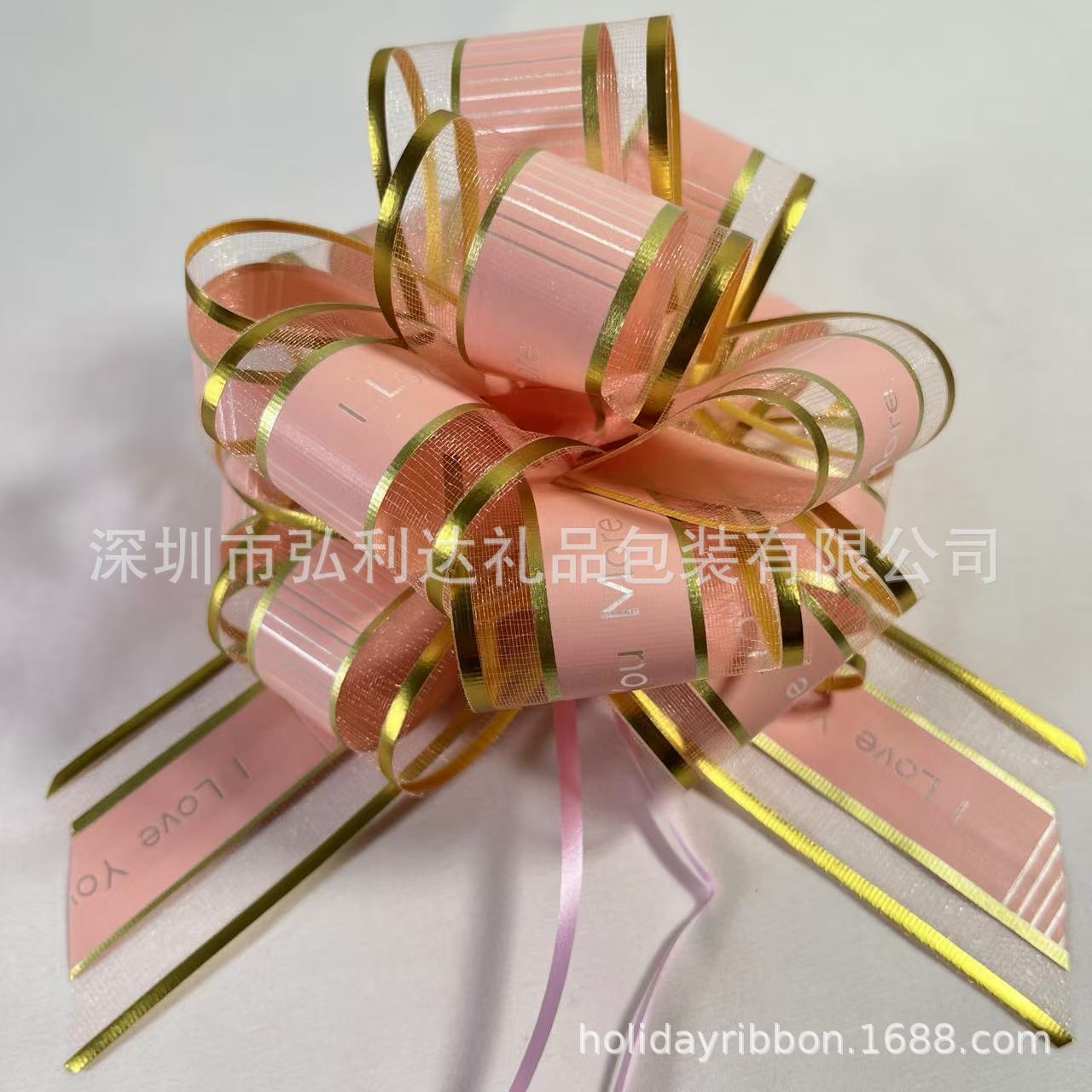 Flor de nieve de mano de cinta de color de flor de la decoración de la caja de regalo del día de San Valentín de boda manija decoración de arco