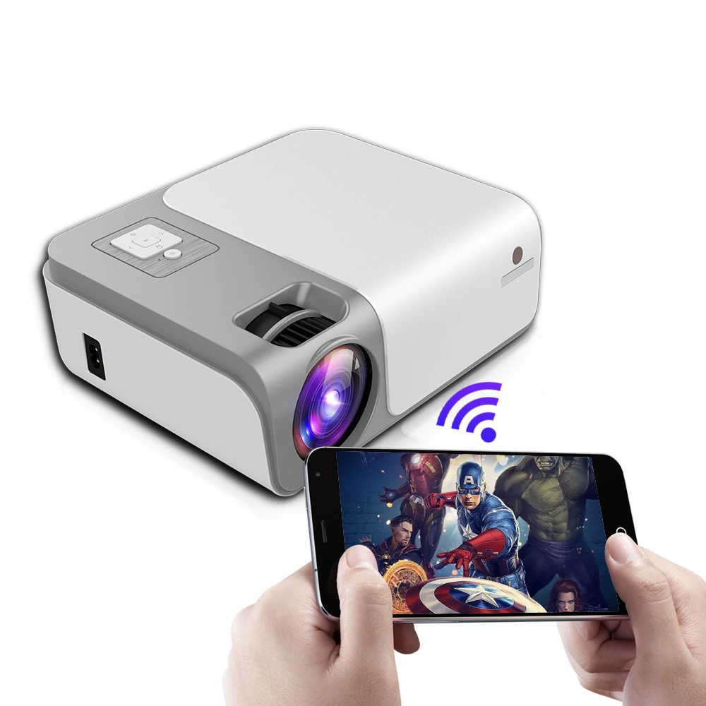 Проектор Full-HD 1080P Wi‑Fi, беспроводное зеркалирование экрана, с опцией Android, компактная домашняя кинотеатр