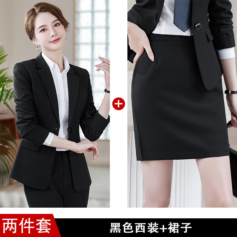 職業スーツセット女性正装2024気質女神范売物部4s店販売ホテルフロント作業服|undefined