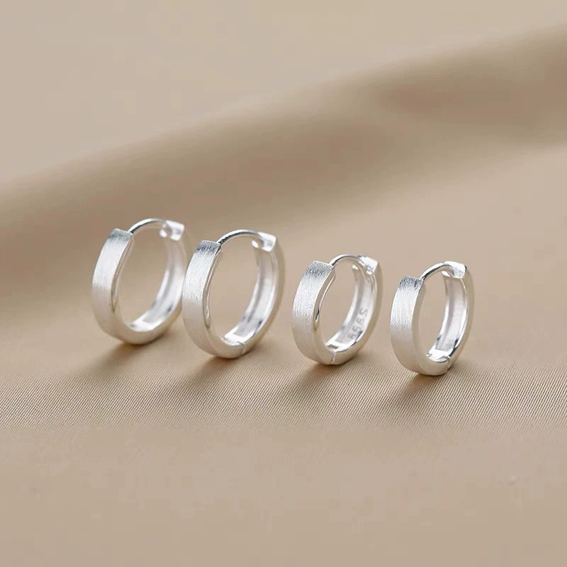 Серебро стерлингового 925 браслеты-кольца, простой элегантный дизайн, диаметры 6–15 мм, легкий вес