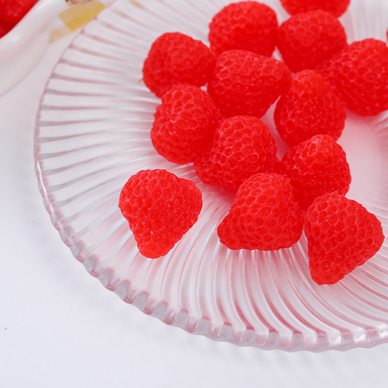 仿真奶油手机壳diy材料 手工超轻纸粘土装饰物 软陶食玩中号草莓