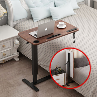 Bedside Table folding computer table lifting small desk dormitory lazy study table rechargeable lifting bedside table