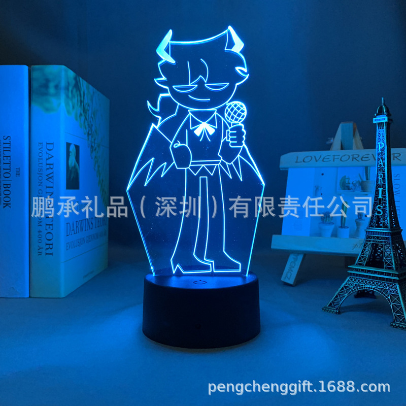 Game Friday night funk FNF acrylic 3D night light colorful variable light touch remote control USB battery dual use