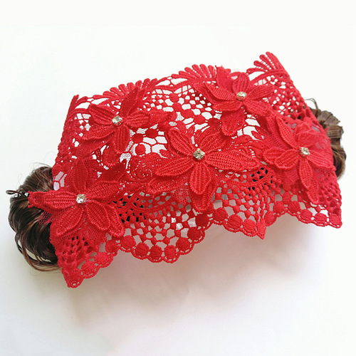 Baby lace headband infant care door hair net Korean version princess head flower bangs baby girl wig headdress