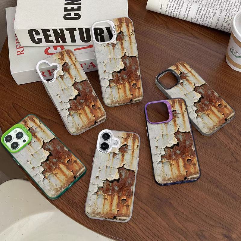 Retro Hard Case For Iphone Pro Max Silver Metal Protective Cover_voghion.com