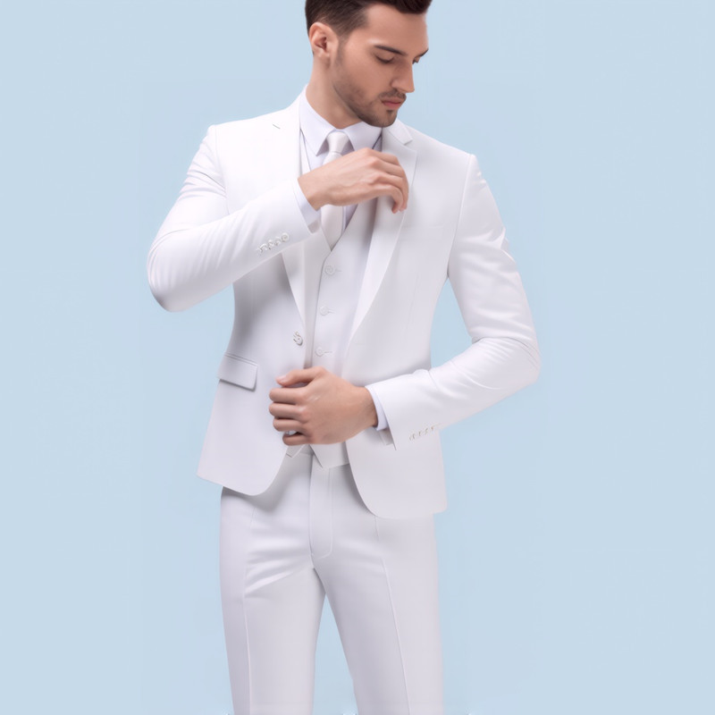 Abito da sposo da uomo 2025, vestibilità slim fit, casual da lavoro, tre pezzi, taglie forti_voghion.com