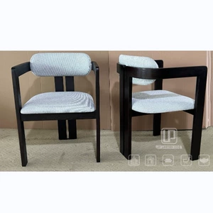 Европейский стиль неоклассический черный сплошной дерево мягкий мешок Backrest Home Simple Studing Hotel Office Build
