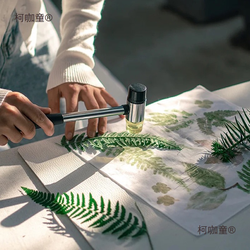 植物敲拓染拓印材料包儿童树叶工具帆布包布袋明矾拓叶画di麦太保