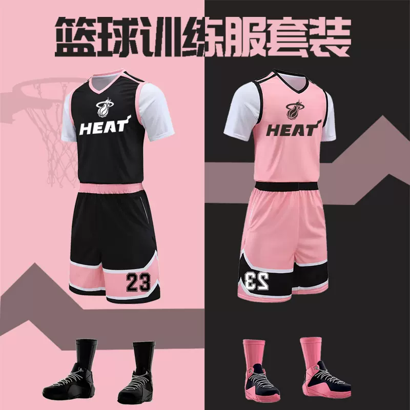 批发篮球服套装女假两件套短袖比赛队服速干学生运动服印字