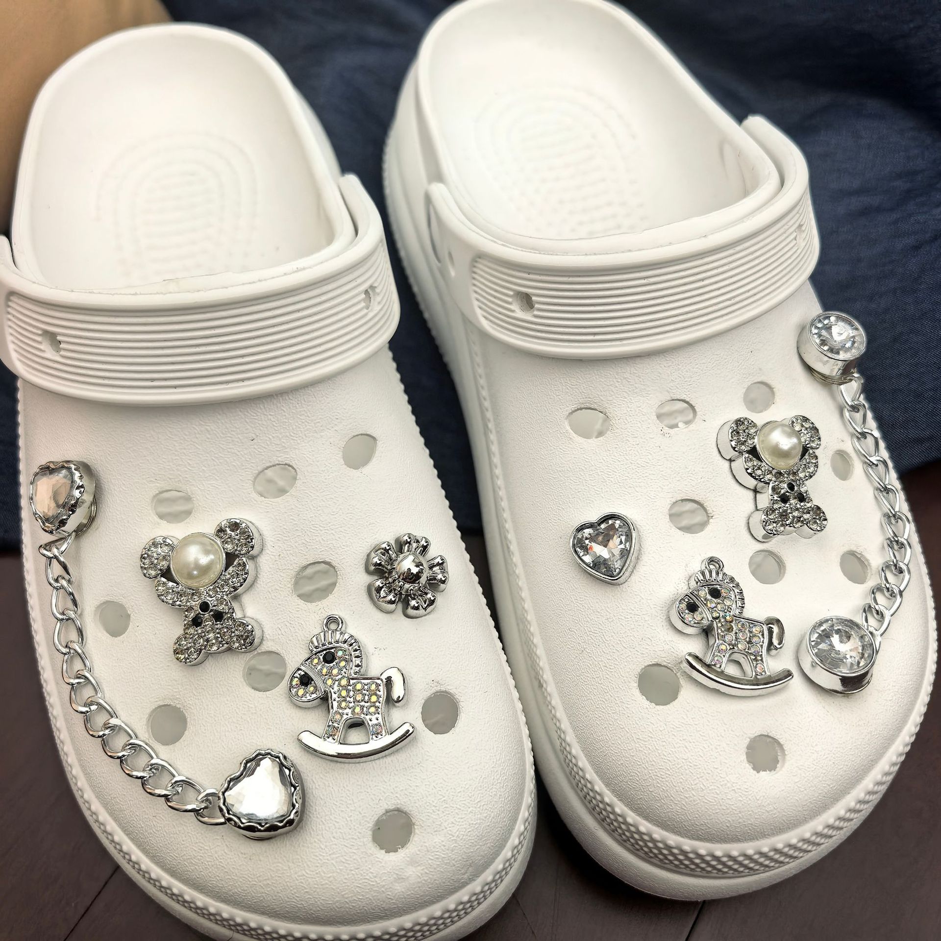 Nezha 多用途 DIY アクセサリー装飾取り外し可能な下駄バックル靴の花