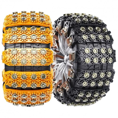 Suitable for Motorcycles and Suvs, Tire snow chain - snow-tank-10-pack-yellow-comes-with-storage-bag-tools