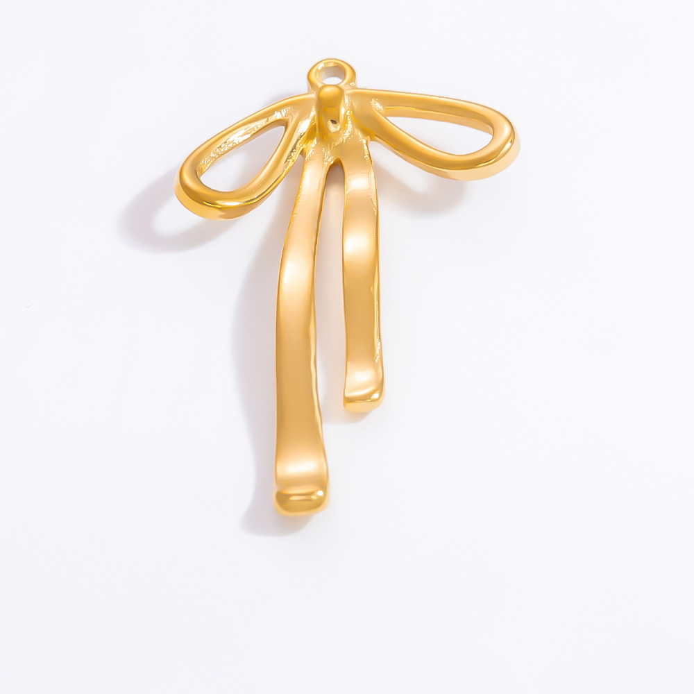 4g Weight 0.03µm-0.05µm Gold Plating Thickness PVD Coated Gold Plating Process Pendant Jewelry Making Type Real Gold Plated Plating Material 1 Piece Quantity 304 Stainless Steel Material Bow Knot Pattern Simple Style, Classic Style Style Waterproof Non Tarnish, Plating Craft 1 Piece 304 Stainless Steel PVD Coated Real Gold Plated Bow Knot Pendant DIY Jewelry Accessories 7