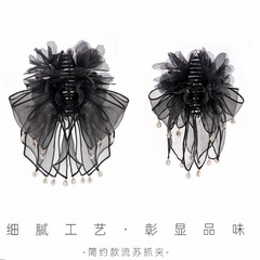 氛围感流苏精致抓夹百搭优雅高级感手工鲨鱼夹日常小众轻奢发饰女