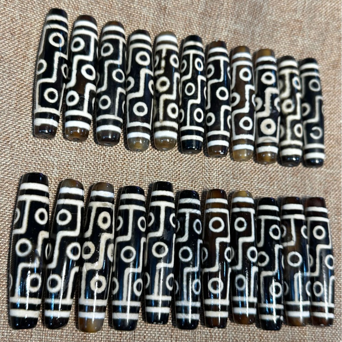 Manufacturer Wholesale Xizang Old Agate Dzi Beads Taiwan Craft 58mm Nine-Eye Dzi Beads DIY Jewelry Necklace Clavicle Chain