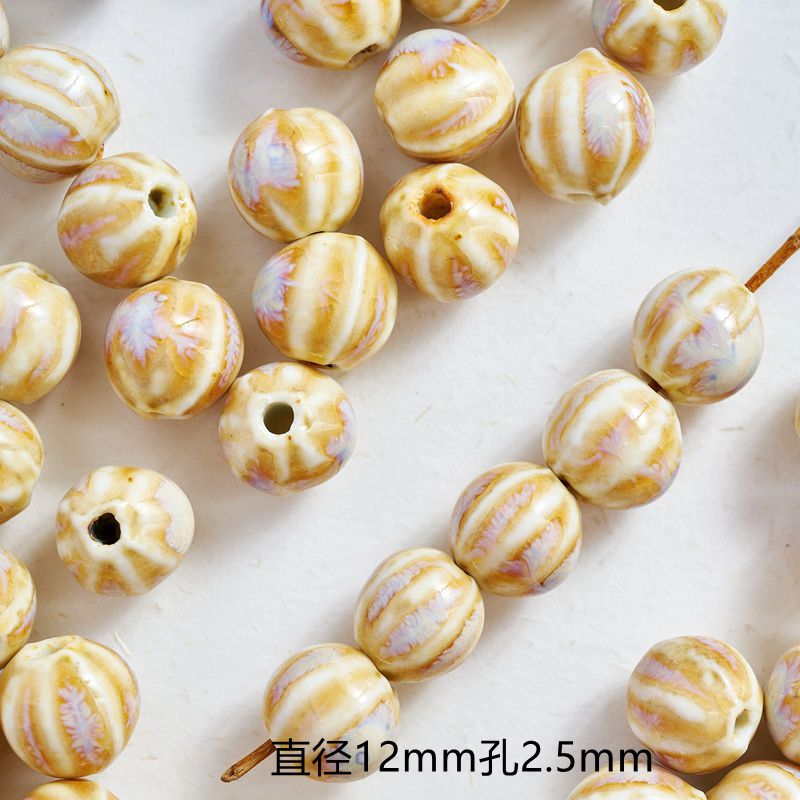 Jingdezhen joyería de cerámica DIY accesorios de la joyería flor esmalte sandía perlas haciendo collar pulsera tejida femenina material