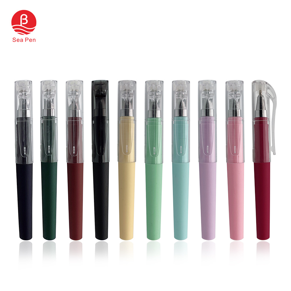 Pluma mar corto portátil mini bolsillo pluma de agua neutral pluma firma pluma papelería se puede utilizar como logotipo