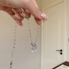 银锁包跑环十字架吊坠项链vintager中古辣妹锁骨链可拆卸配饰