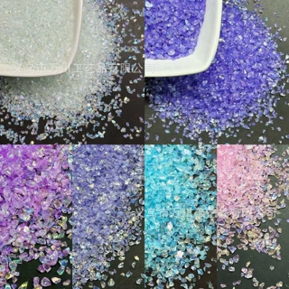 DIY填充物幻彩玻璃碎石碎片亮闪AB相框美甲装饰配件材料