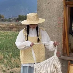 初春の重ね着アイテム、女性用ストラップ付きニットキャミソール、ショートトップス、和風の森風ベスト