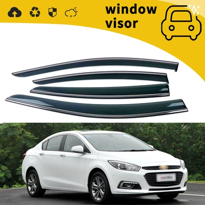 door rain shield window – Rain shield - 15-16-cruze-sedanstainless-steel-bright-strip-adhesive-4