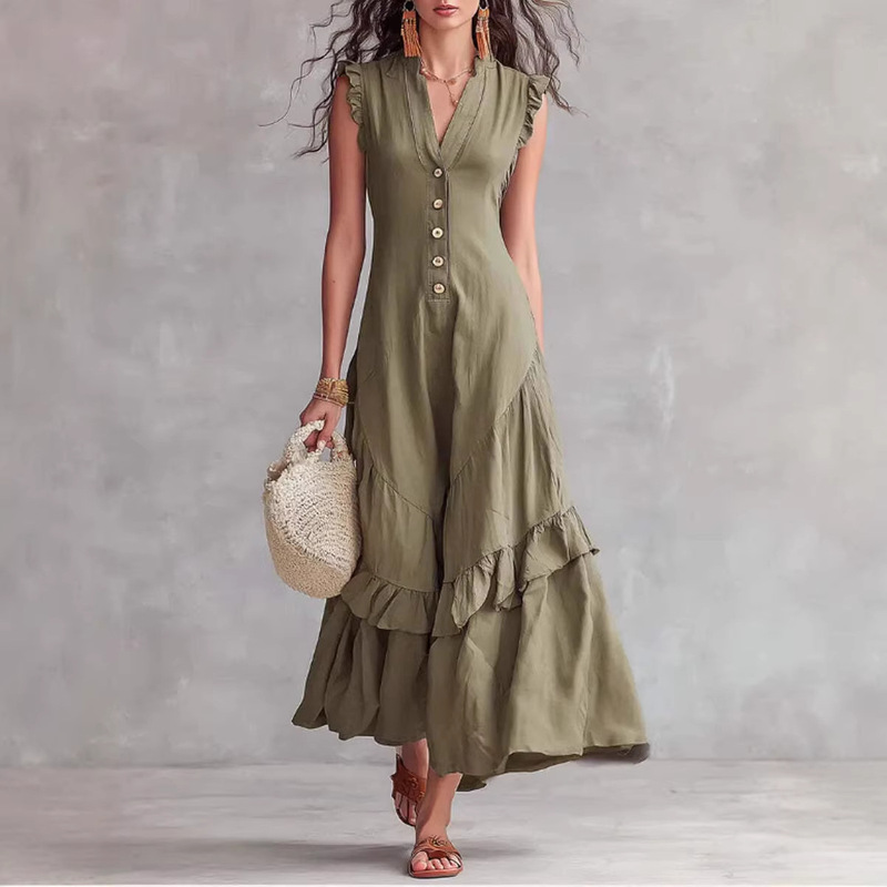 2026 European and American Cross-Border Amazon Independent Site New Summer Elegant Minimalist Women's Sleeveless Dress 2026 European and American Cross-Border Amazon Independent Site New Summer Elegant Minimalist Women's Sleeveless Dress