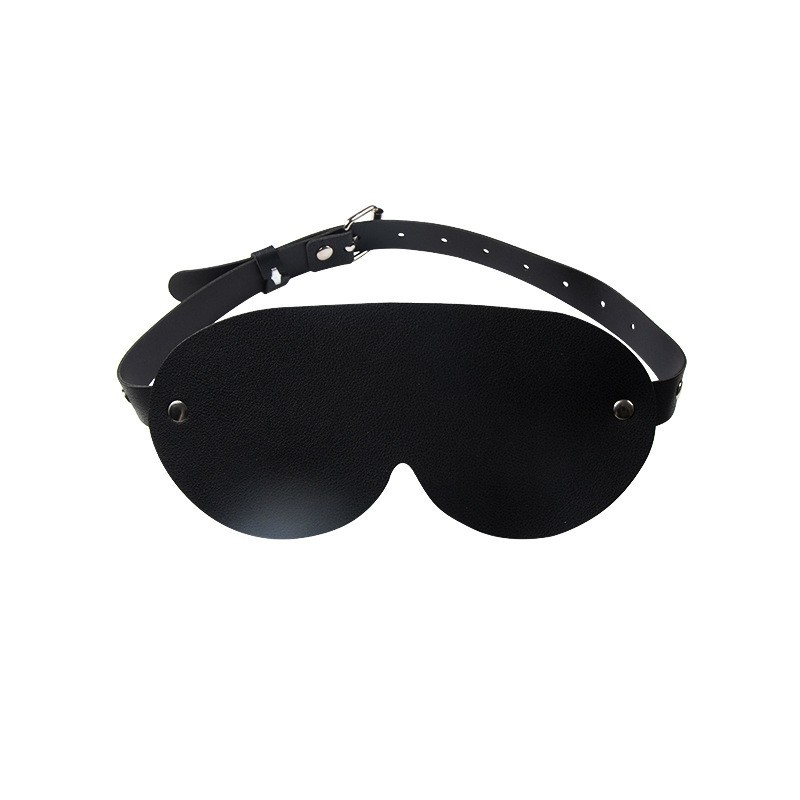 Eyeses Black Leather Half-Face Mask for Adults — detail image 5