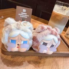 泡泡新品哭娃头型搪胶脸毛绒钥匙包东南跨境挂件公仔潮玩系列挂饰