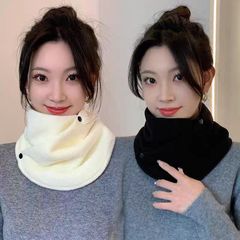 メーカーの新商品のダブルロックの首の保護の首のカバーの男女の騎乗とベルベットの厚い防寒の保温の双ボタンのマフラー