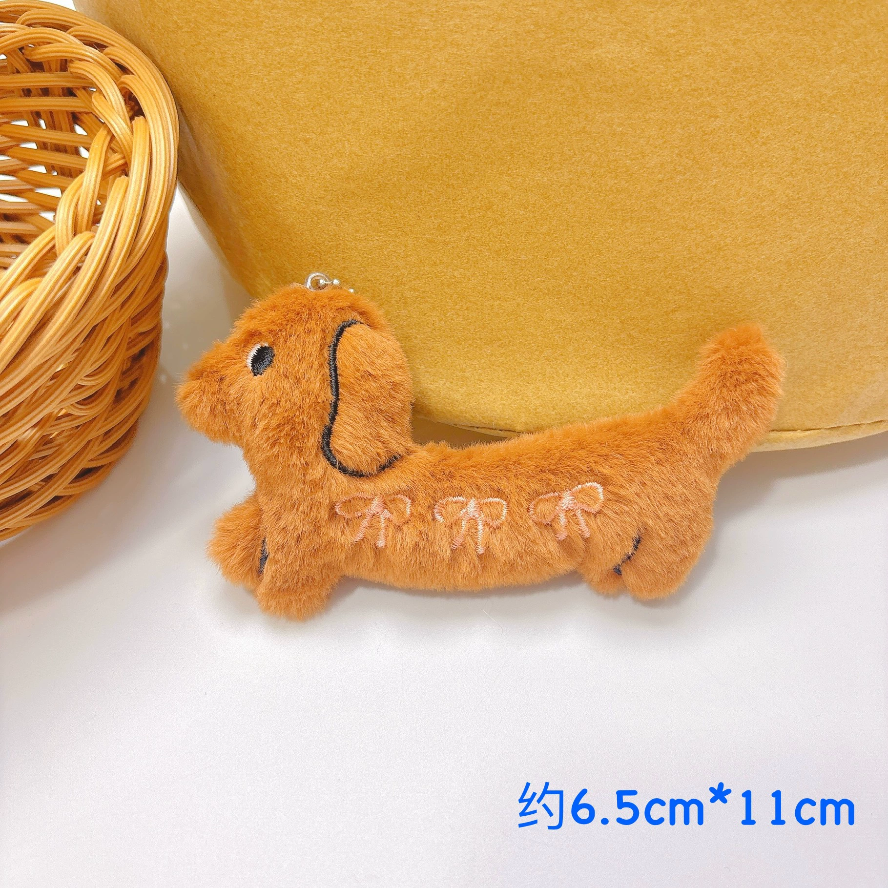 Плюшевый зажим для волос Cartoon puppy, аксессуар‑подвеска, мягкий DIY, 0,01 кг