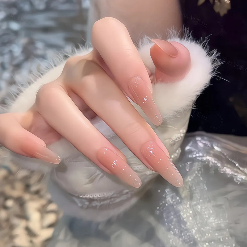 Spring and Summer Trendy Gentle Style, Everyday Natural Look, Ice-Clear Nude Color Manicure, Gentle Ladylike Style, Solid Color Press-On Nails Spring and Summer Trendy Gentle Style, Everyday Natural Look, Ice-Clear Nude Color Manicure, Gentle Ladylike Style, Solid Color Press-On Nails