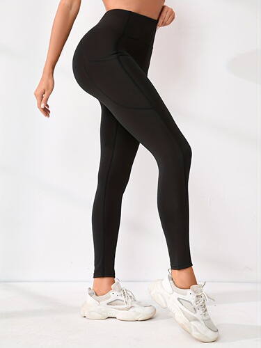 New style popular yoga pants, European and American, high-waist, sexy, skinny legs, solid color tights, running outdoor sports pants, women