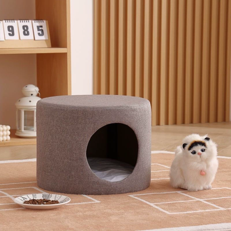 Дом для кошенка, общий для людей и кошек, товары для кошек, маленький домик, дом из цельной древесины, кошачье гнездо-стул закрытого типа, всесезонный, зимняя защита