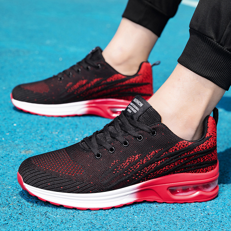 Cross-border plus size Air Cushion Men's Shoes Outdoor Mesh Casual Shoes Men's Lightweight Low-top Running sneaker Thick Sole Torre Shoes