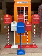 铁艺立式信箱复古邮筒邮箱带锁意见箱室外落地信报箱红色定 制