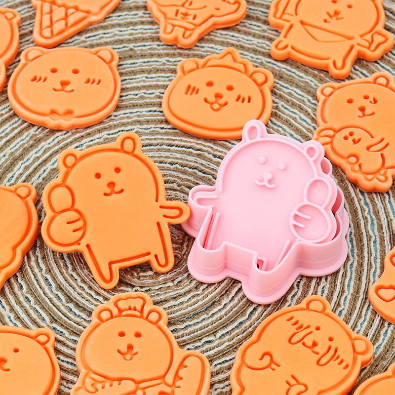 自嘲熊ビスケット金型皇冠頭漫画ビスケット金型パン熊フィットネス熊アニメプリントクッキー金型|undefined