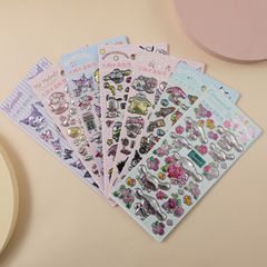跨境新品三丽鸥库洛米儿童可爱卡通光刻水晶贴纸女孩立体浮雕贴画