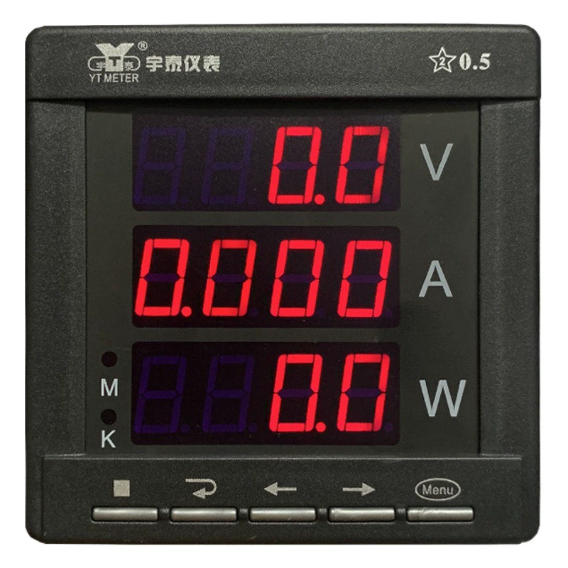 Интеллектуальный цифровой дисплей однофазный измеритель напряжения тока и мощности 9 К4 авкВт 220 В 96*96 мм ledkw