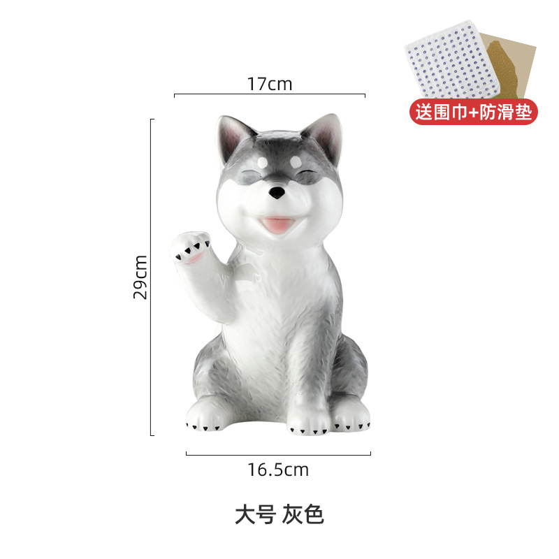 Lindo de cerámica Shiba Inu suerte decoración hogar pasillo salón comedor zapato regalo decoración regalo