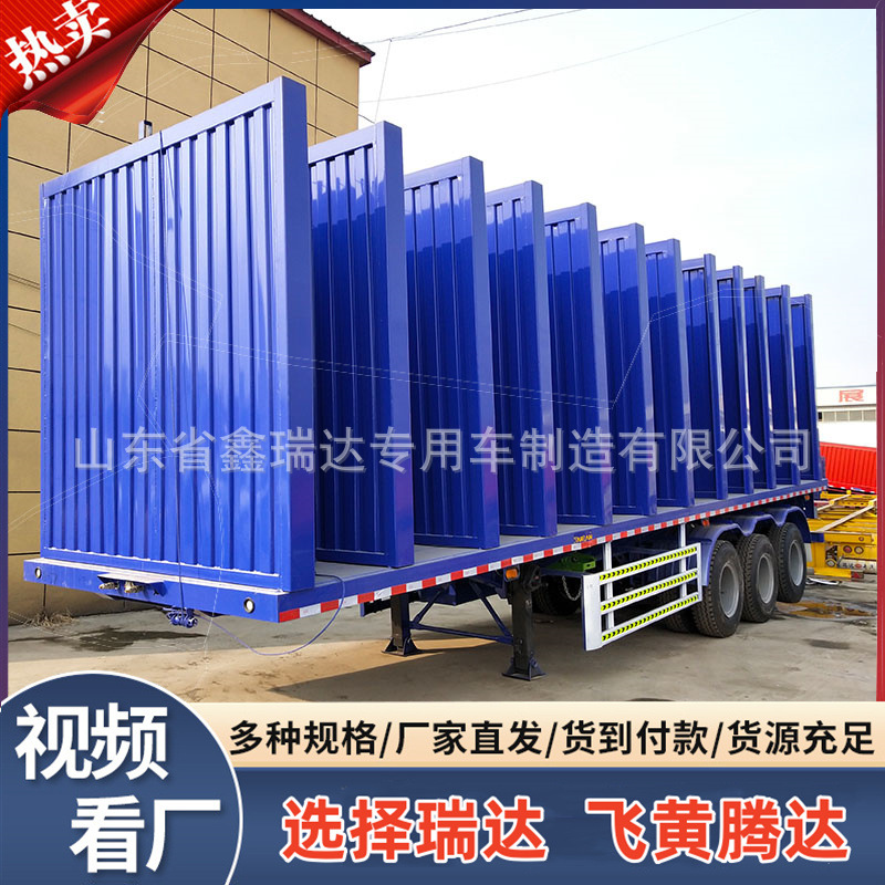 Export Heavy-Duty 40-Foot Container Transport Trailer, Durable 13m Container Flatbed Semi-Trailer